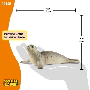 Figurina jucarie foca Schleich WILD Life, 11 x 7 x 4 cm, detalii realiste - Img 4