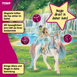 Figurina Schleich BAYALA Eyla cu Unicorn, 3 Piese, pentru Copii de la 5 Ani - Img 4