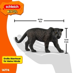 Figurina Schleich Panther Negru 14774 3 x 12 x 5 cm pentru copii de la 3 ani - Img 3
