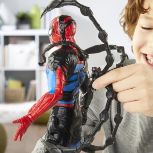 Figurina Spider-Man Venomizat Marvel, 27 cm, cu 6 accesorii, negru - Img 12
