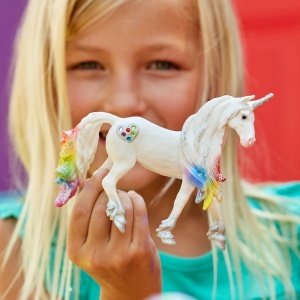 Figurina Unicorn Regenbow Schleich BAYALA 70725, 4 x 14 x 12 cm, Detalii Argintii - Img 2
