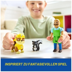 Figurine Paw Patrol Rubble si Mr. Porter, 3 figurine, design autentic, pentru copii 3 - Img 2