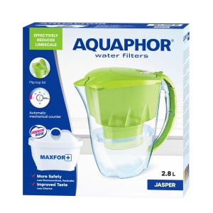 Filtru de apa AQUAPHOR Jasper Negru, 2.8L, cu cartus MAXFOR, reduce calcar si clor - Img 8