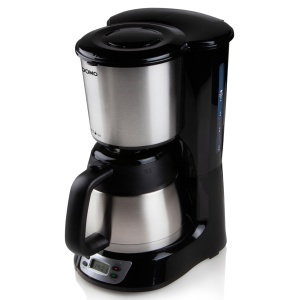 Filtru de cafea cu filtru DOMO DO709K cu temporizator - Afisaj LCD cu panou de control - Placa de incalzire - 1L - NegruOtel inoxidabil - Img 1