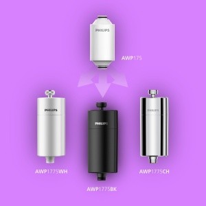 Filtru de dus Philips AWP175 cu 1 cartus de schimb, capacitate 50.000 L, crom - Img 4