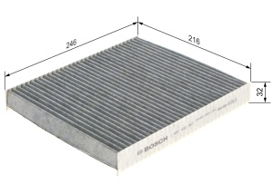 Filtru de interior Bosch R2357 cu activ carbon, protejeaza impotriva polenului si a mirosurilor neplacute - Img 2