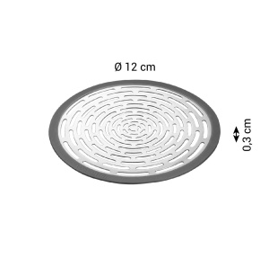 Filtru de scurgere Tescoma PRESTO 12 cm, inox si plastic, rezistent la masina de spalat - Img 4