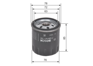 Filtru de Ulei Bosch P7153, M20 x 1.5, 85mm inaltime, 76mm diametru - Img 2