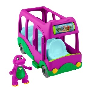 Fisher-Price Autobuz de Jucarie Barney HYG95 pentru Copii de peste 3 Ani Multicolor Figurina Inclusa