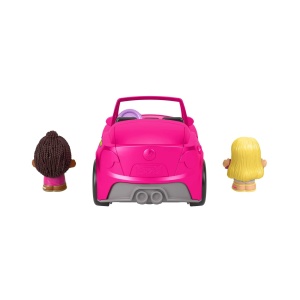 Fisher-Price HJN53 - Set de joaca decapotabil Little People Barbie, masina de jucarie pentru a impinge cu sunete si muzica, include 2 figurine de jucarie, jucarii pentru copii de la 18 luni - Img 4