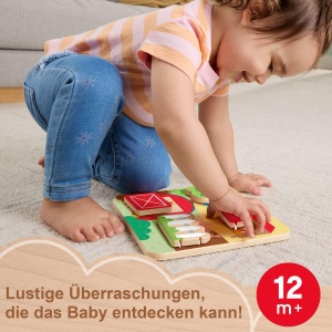 Fisher-Price Jocul peep-peep din lemn Fisher-Price pentru bebelusi si copii mici este o jucarie distractiva, de dezvoltare pentru copiii mici cu varsta de 1 an si peste., JCY33 - Img 2