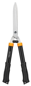 Fiskars Foarfece gard viu HS21, Pentru modelarea si taierea gardurilor vii si tufisurilor, lungime 59 cm, lame din otel calit/maner din plastic moale la atingere, negru/portocaliu, solid, 1026827