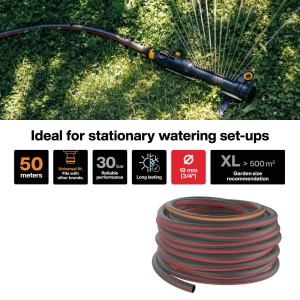 Fiskars Gartenschlauch XL X-series 50m Rosu UV si Frost Protejat - Img 2