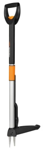Fiskars SmartFit 1077306 Teleskop Unkrautstecher NegruPortocaliu Mecanism Patentat