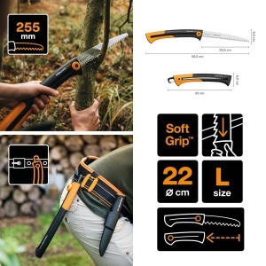 Fiskars Xtract SW75 Fierastrau de mana retractabil 255 cm NegruPortocaliu - Img 2