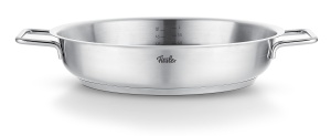Fissler Pure Collection/Tigaie din otel inoxidabil (O 28 cm) Tigaie neacoperita, scara interioara, margine inalta, garantie de 10 ani - inductie