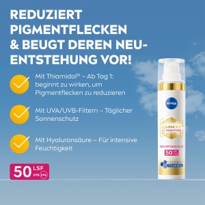 Fluid de zi NIVEA Luminous630 cu SPF 50, 40 ml, anti-pigmentare, pentru toate tipurile de ten - Img 2
