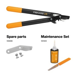 Foarfeca de gradina Fiskars PowerGear II L70, 46 cm, Antiaderenta, NegruPortocaliu - Img 5