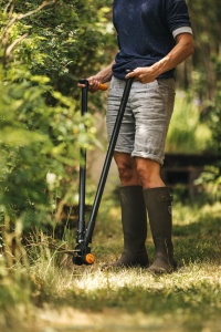 Foarfeca multifunctionala pentru gard viu si gazon Fiskars PowerLever GS53, lungime 91 cm, negruportocaliu - Img 5