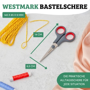 Foarfeca multifunctionala Westmark 14 cm - din otel inoxidabil, negrurosu - Img 2