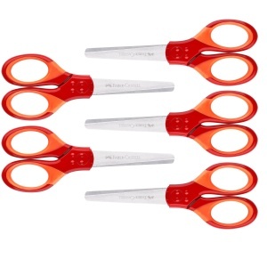 Foarfeca pentru copii Faber-Castell cu protectie lama, set 5 bucati