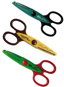 Foarfeca pentru copii Fiskars Kidzors Sumpftiere, 3 bucati, 13 cm, verdeturcoazgalben