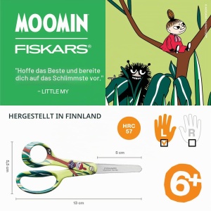 Foarfeca pentru copii Fiskars X Moomin, 13 cm, pentru stangaci, design Mumin - Img 2