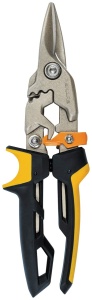 Foarfeca pentru tabla Fiskars PowerGear 25 cm, negruportocaliu, 40 mai multa putere