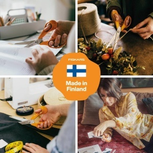 Foarfeca universala Fiskars Classic, 10.2 cm, ergonomica, portocalie - Img 3