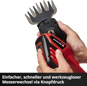 Foarfece cu fir pentru iarba si arbusti cu acumulator Einhell GE-CG 18/100 Li-Solo Power X-Change (Li-Ion, 18 V, lama de taiere a lamei de forfecare pentru iarba 100 mm, lama de forfecare pentru arbusti 200 mm, fara baterie si incarcator) - Img 7