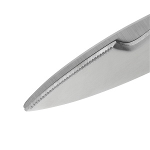Foarfece de bucatarie WMF 21 cm, foarfece de uz casnic cu margine de ferastrau, foarfece de bucatarie, otel inoxidabil, maner din plastic, foarfece universale cu deschizator de sticle - Img 5