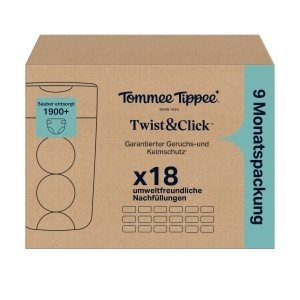 Folie antibacteriana Tommee Tippee Twist Click, 18 role, 10,5 m, compatibila cu sistemul de eliminare a scutecelor - Img 2
