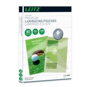 Folie de laminare Leitz iLAM A4 80 mic, 100 bucati, transparenta, lucioasa