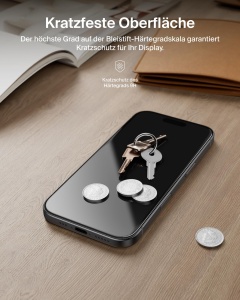 Folie de protectie Belkin InvisiGlass pentru iPhone 17 Pro, 0.29mm, rezistenta la zgarieturi - Img 3