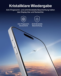 Folie de protectie Belkin UltraGlass 2 pentru iPhone 17 si 16 Pro, 9H, antimagnetica - Img 5