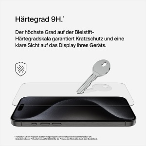 Folie de protectie din sticla securizata Belkin pentru iPhone 15 Pro Max, ultra subtire, antimikrobiala - Img 2