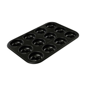 Forma de copt donuts Dr. Oetker TRADITION, 12 forme, neagra, antiaderenta