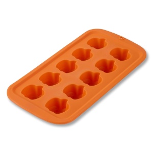 Forma de copt mini dovleac Zenker, silicon, 10 forme, portocalie