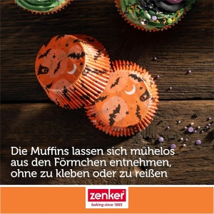 Forma de copt pentru muffins Zenker Halloween, 50 bucati, colorate, FSC - Img 5