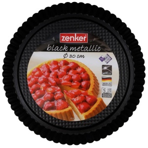 Forma de copt pentru torturi Zenker Black Metallic, 300x300x30 mm, 1700 ml - Img 6
