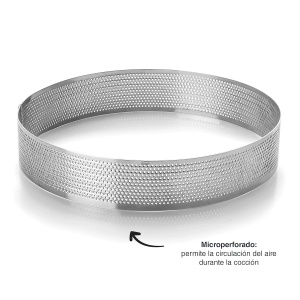 Forma de copt rotunda LACOR 68558, inox 1810, 28 cm, micro-perforata - Img 4