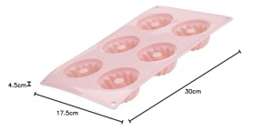 Forma de Gugelhupf Mini Dr. Oetker, 6 forme, Platinsilikon, Roz Corai - Img 5