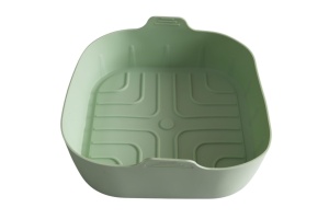 Forma patrata Fackelmann Air Fryer 20 cm Silicon LFGB Verde Rezistenta la Temperaturi Inalte
