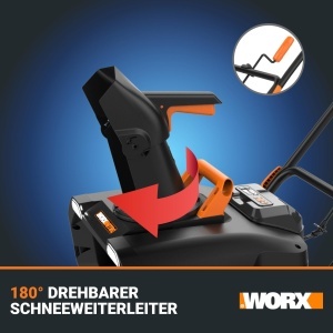 Freza de zapada pachet WORX WG471E 40V, Motor fara perii, Latime 51cm, 2 acumulatori 4Ah - Img 3