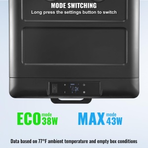 Frigider auto VEVOR 12V, congelator portabil cu o singura zona de 70L, interval reglabil de -20 ~ 20 degC, racitor de compresor 12/24V DC / 100-240V AC pentru exterior, camping, RV - Img 5