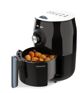Friteuza analogica Taurus Respire fara ulei, 1000 W, temperatura reglabila pana la 200 degC, cronometru 30 min, 1,5 l, Negru - Img 1