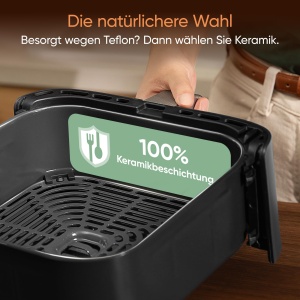 Friteuza Cosori Turbo Tower 108L Smart Dual Blaze Ceramica WLAN - Img 2