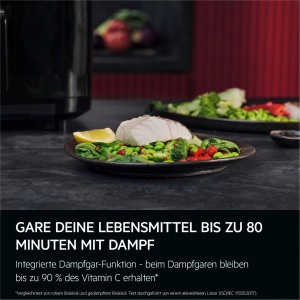 Friteuza cu aer cald AEG 8000 AAF7SB, 6,9 L, 10 programe, negru - Img 6