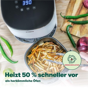 Friteuza cu aer cald BELLA 3 L, 1400 W, alba, cu touchscreen - Img 6