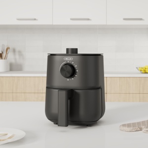 Friteuza cu aer cald BELLA 3L Manuala Negru Mat Fara Ulei Tehnologie Circular Heat - Img 2